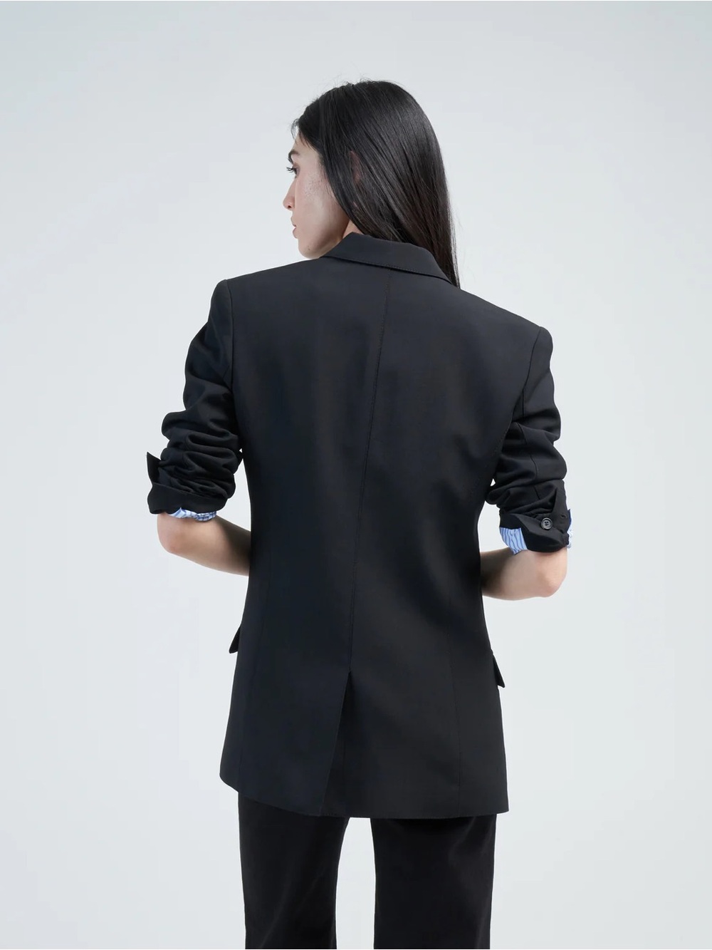 NWT SMYTHE X WEARCISSA Wear Cisco Collab Wrap Blazer Black Size 2 - Picture 5 of 13